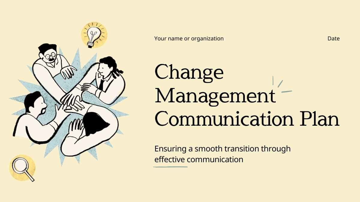 Simple Illustrated Change Management Communication Plan - slide 1