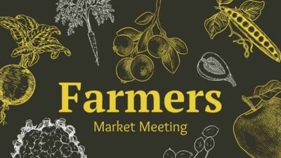 Yellow Illustrated Farmers Market Meeting Slides