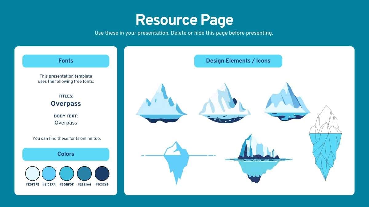 Simple Illustrated Iceberg Infographic Chart Slides - slide 5