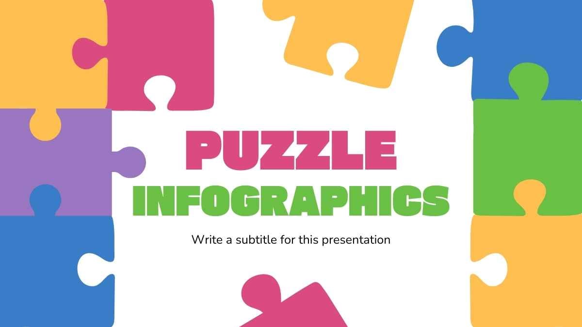 Simple Illustrated Puzzle Infographics - slide 1