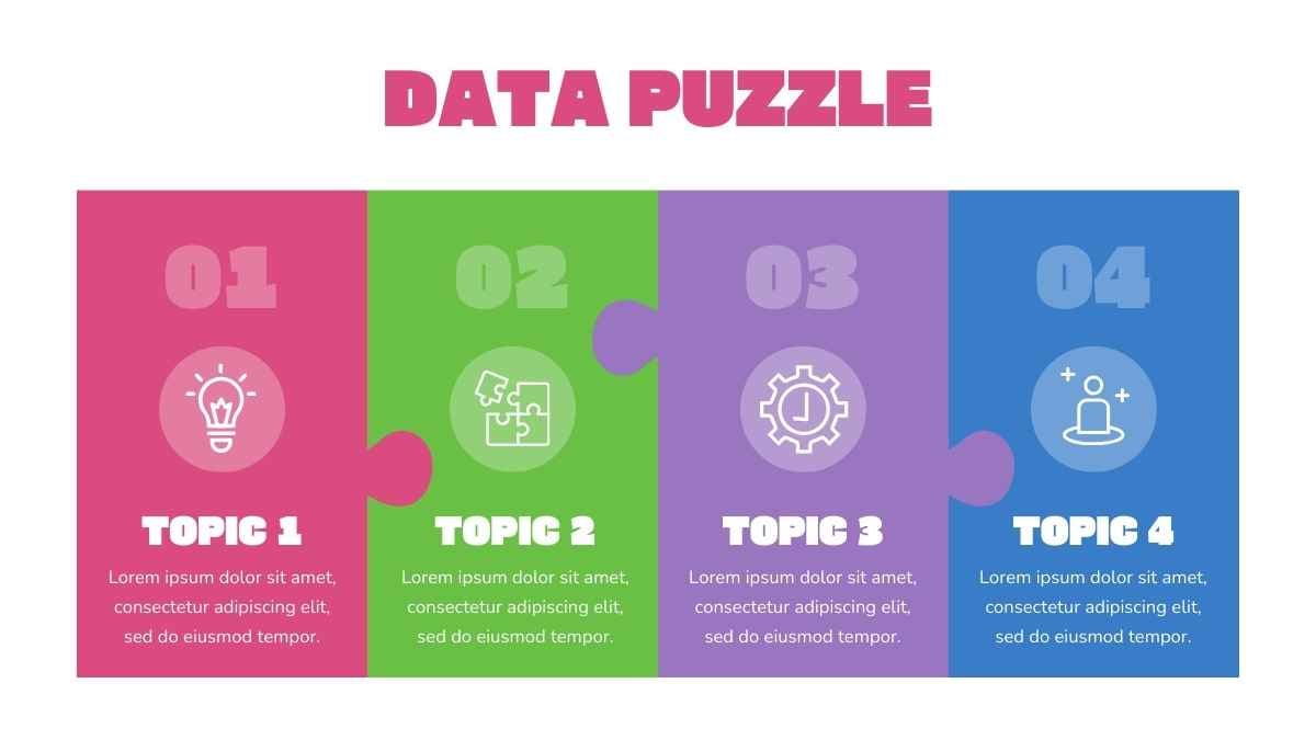 Simple Illustrated Puzzle Infographics - slide 12