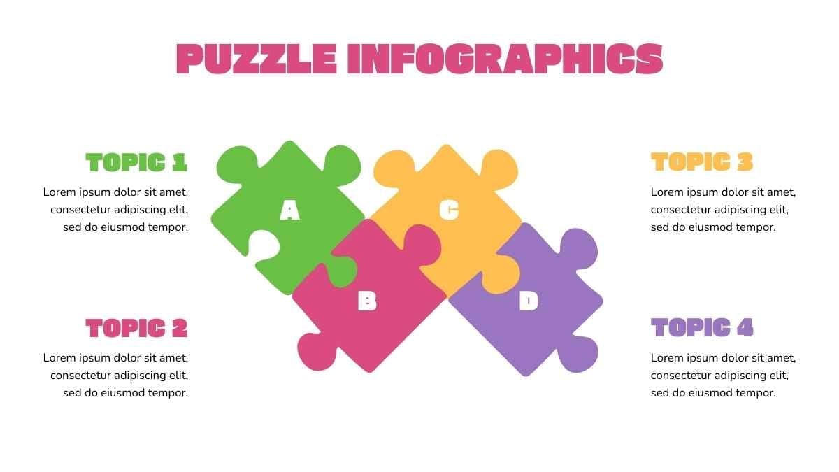 Infografías de Rompecabezas Ilustrados Simples - diapositiva 14