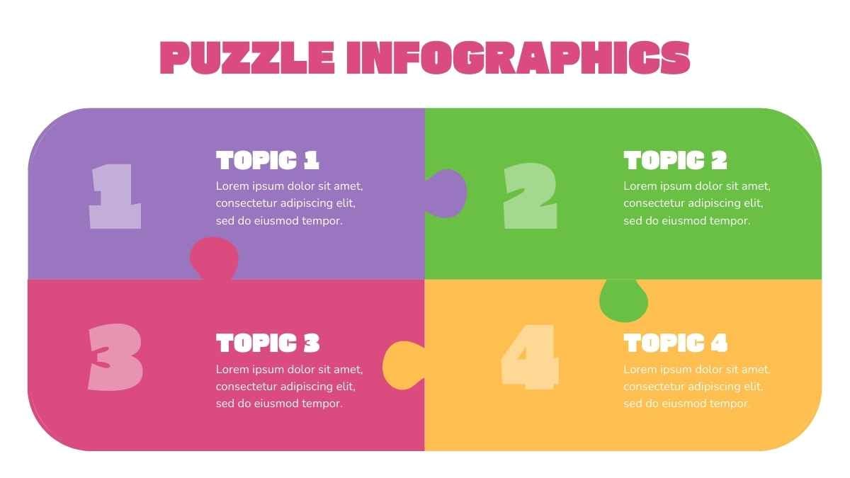 Simple Illustrated Puzzle Infographics - slide 15