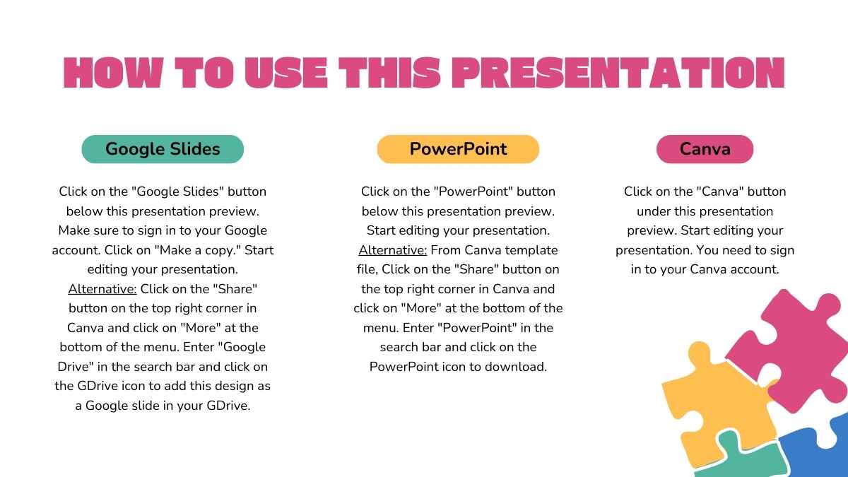 Simple Illustrated Puzzle Infographics - slide 2