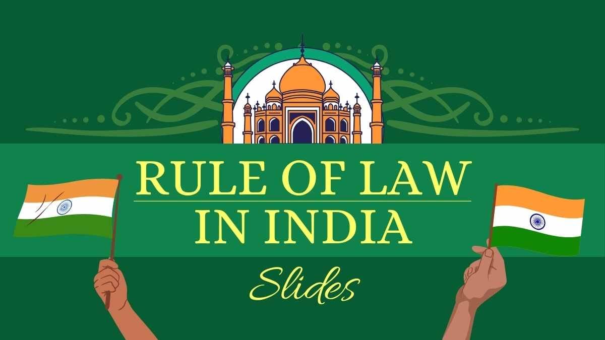 Simple Illustrated Rule Of Law In India Slides - diapositiva 1