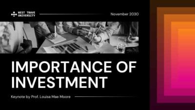 Simple Importance Of Investment Lesson Slides