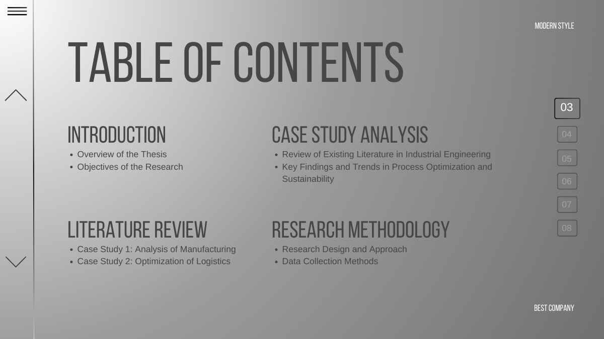 Simple Industrial Engineering Thesis Defense Slides - slide 2