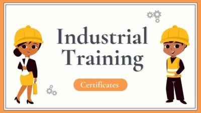 Simple Industrial Training Certificate