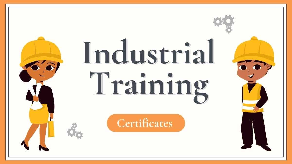 Simple Industrial Training Certificate - slide 1