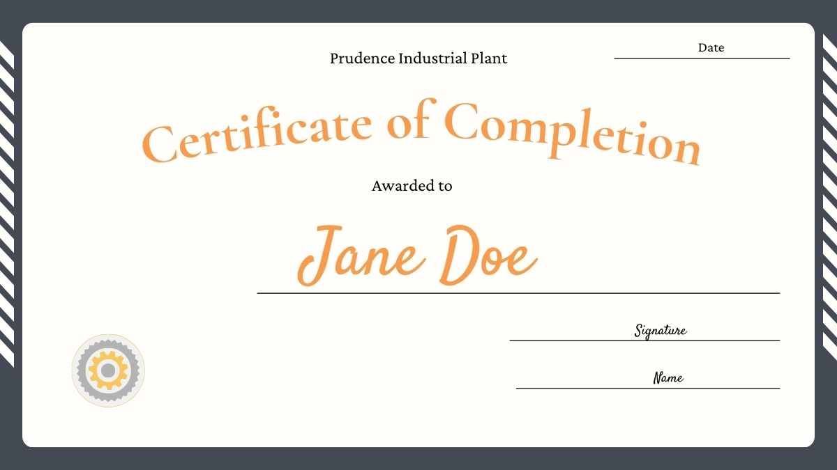 Simple Industrial Training Certificate - diapositiva 10