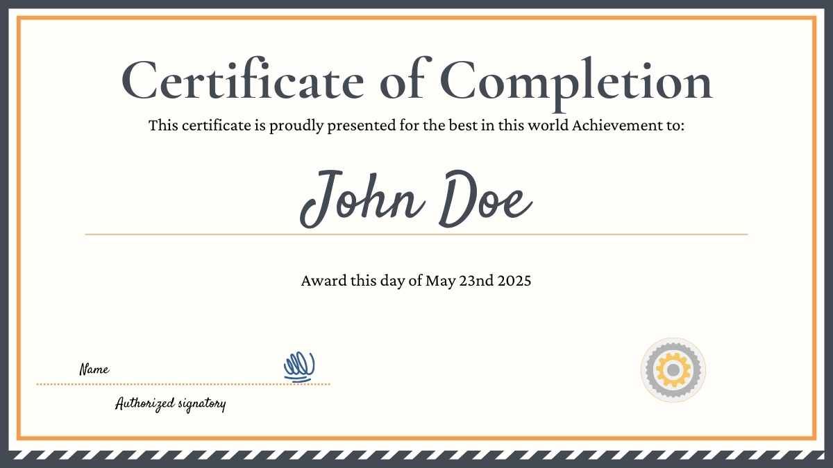 Simple Industrial Training Certificate - diapositiva 13