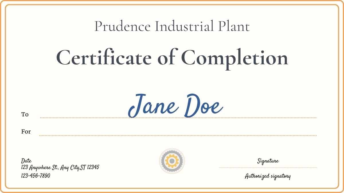 Simple Industrial Training Certificate - slide 14