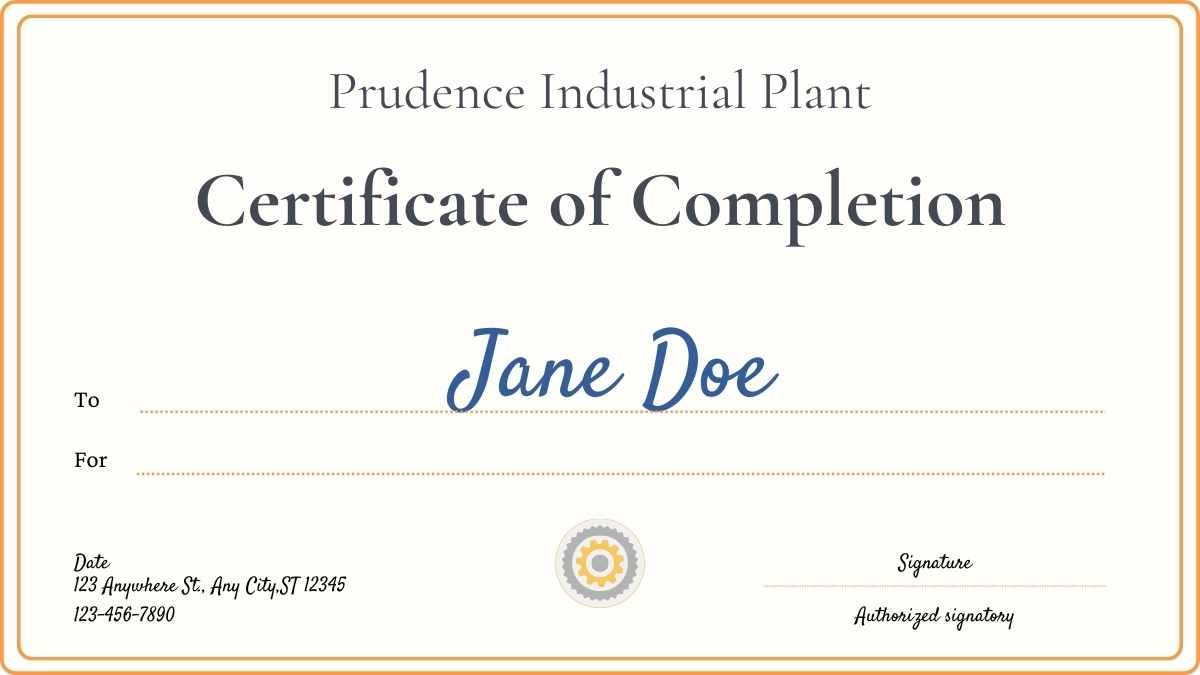 Simple Industrial Training Certificate - diapositiva 14