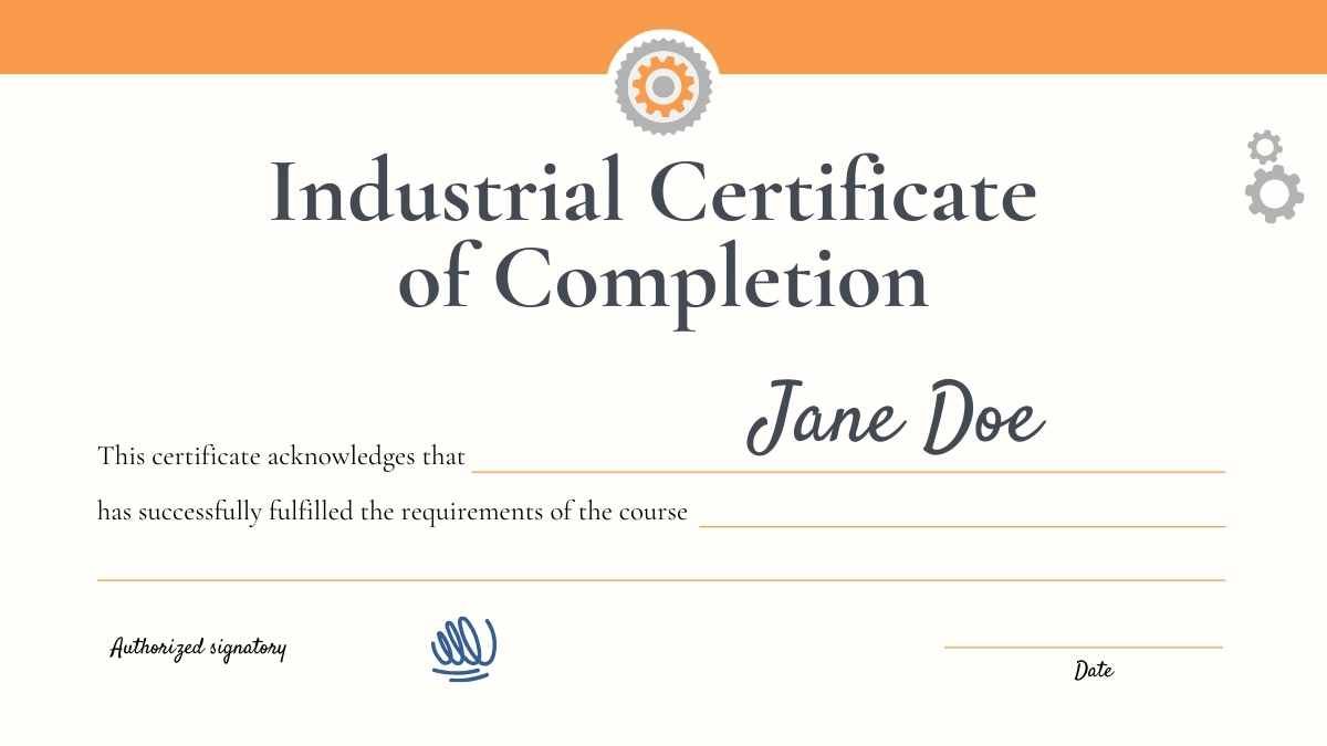 Simple Industrial Training Certificate - diapositiva 3