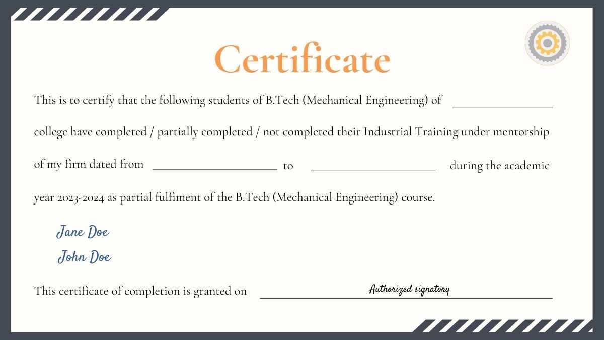 Simple Industrial Training Certificate - diapositiva 6