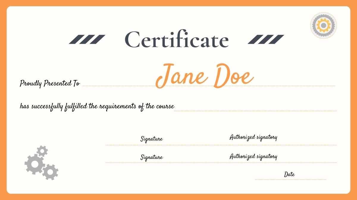 Simple Industrial Training Certificate - diapositiva 7