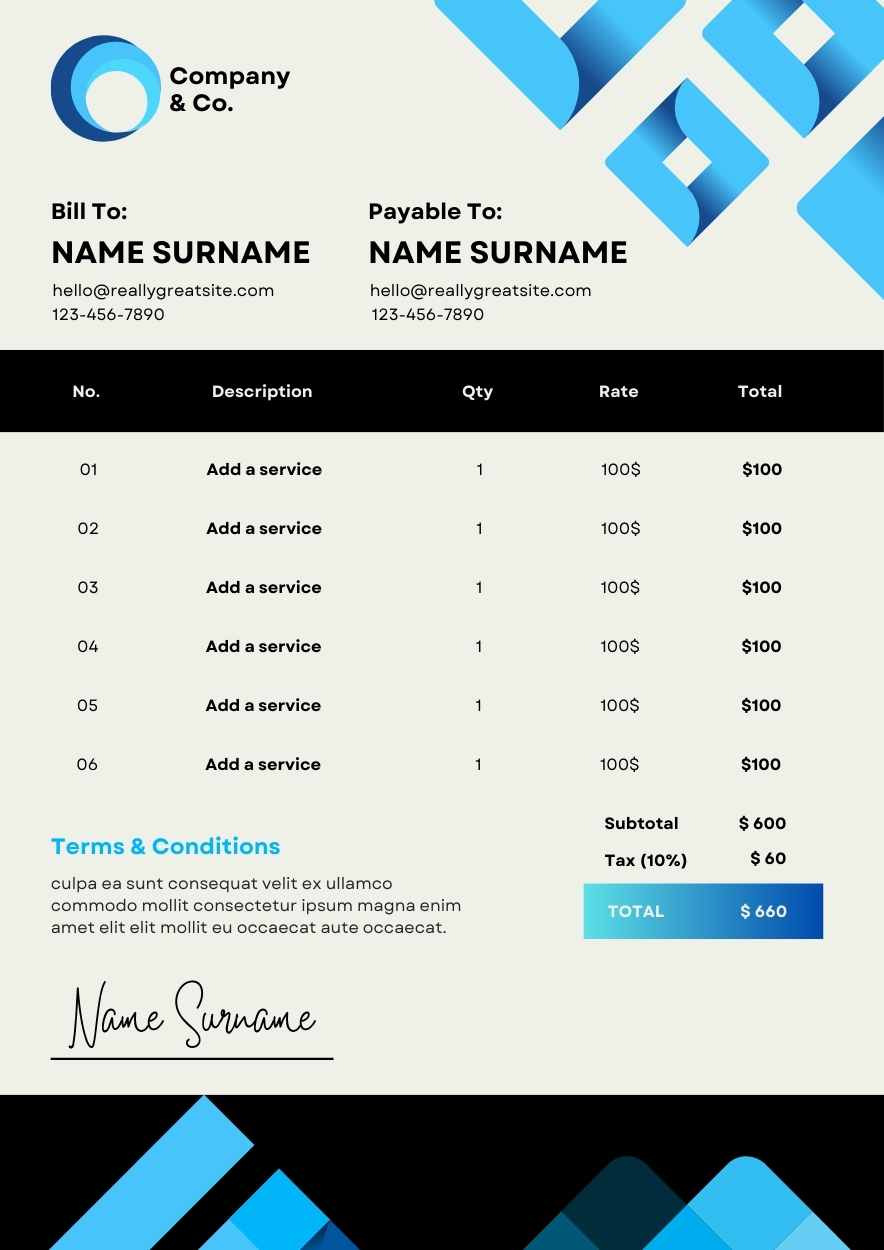 Simple Invoice Template for Business - slide 2