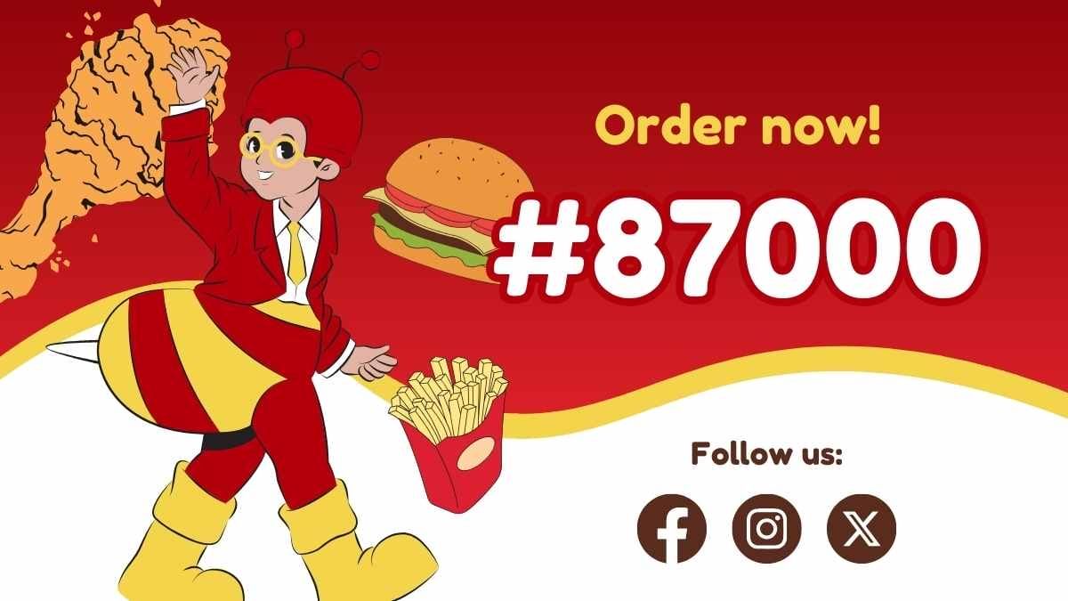 Simple Jollibee Aesthetic Background Slides - slide 15