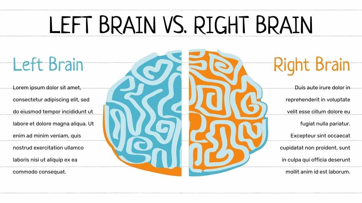 Simple Left Brain Right Brain Slides - diapositiva 9