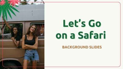 Simple Let’s Go On a Safari Background Slides