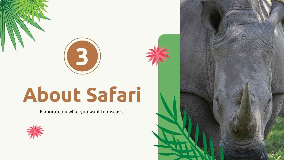 Simple Let’s Go On a Safari Background Slides - slide 12