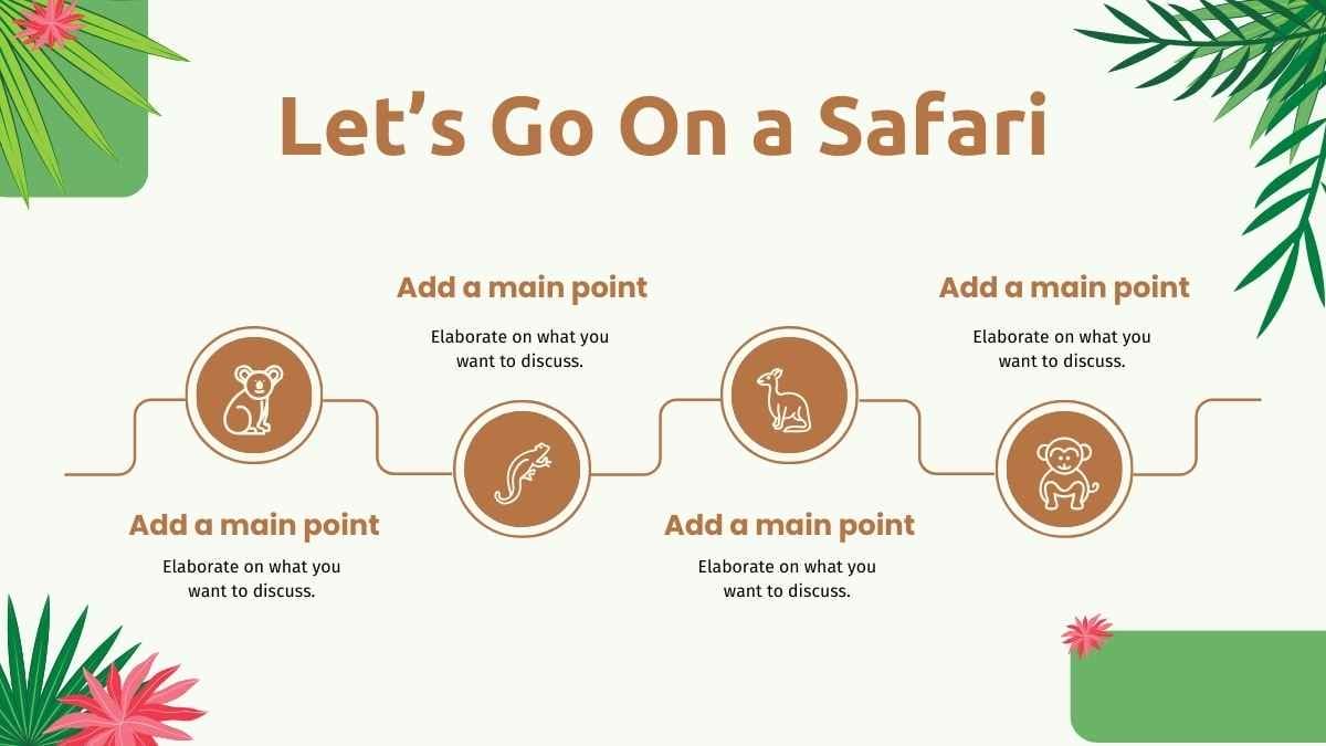 Simple Let’s Go On a Safari Background Slides - slide 14