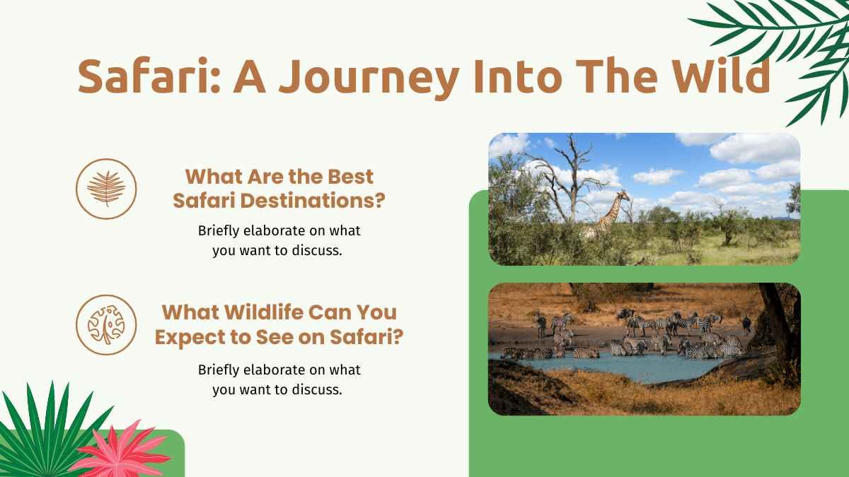 Simple Let’s Go On a Safari Background Slides - slide 5