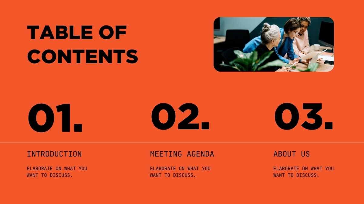 Simple Meeting Agenda Slides - diapositiva 2