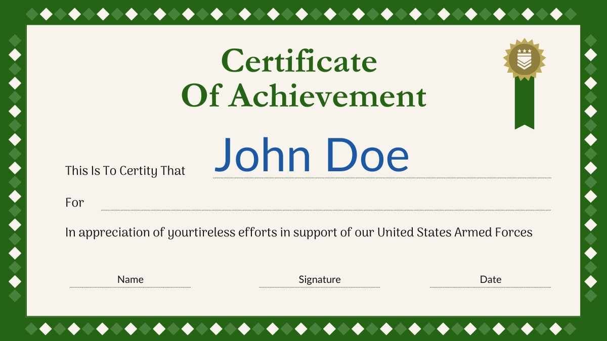 Simple Military Certificates Of Achievement - slide 10