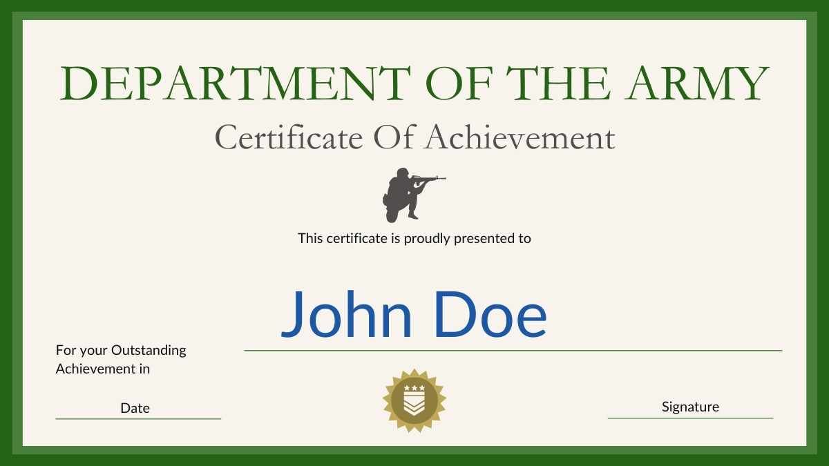 Simple Military Certificates Of Achievement - diapositiva 14