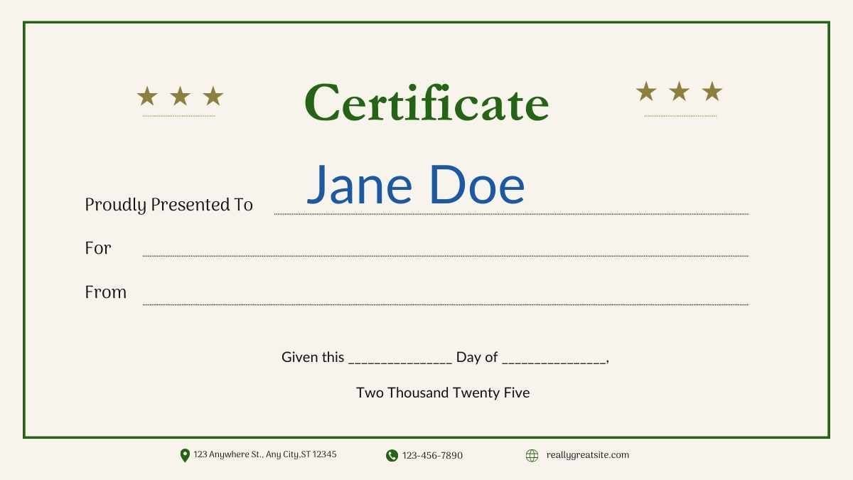 Simple Military Certificates Of Achievement - slide 5