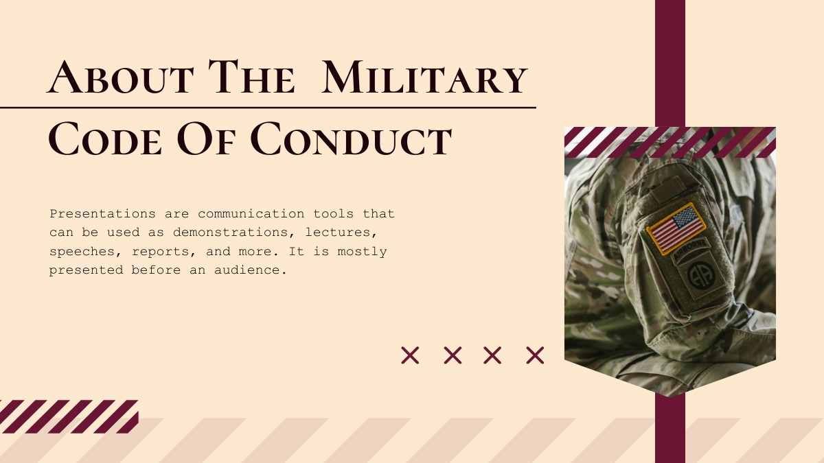 Simple Military Code Of Conduct Slides - slide 13