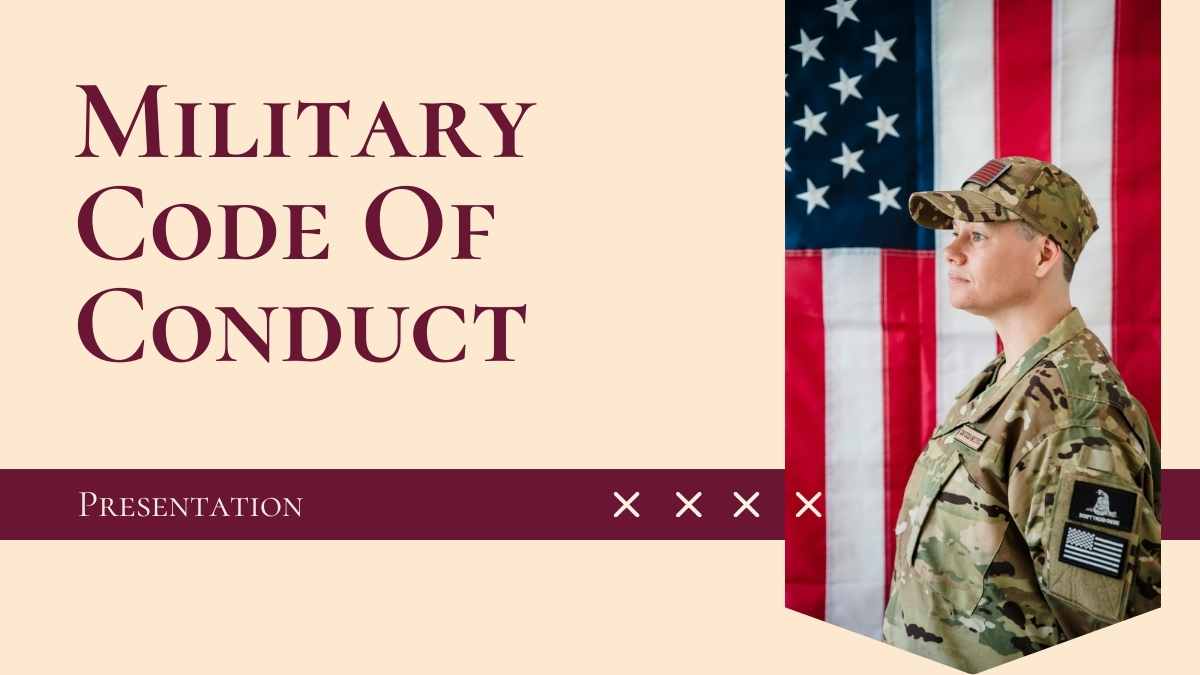 Simple Military Code Of Conduct Slides - slide 1