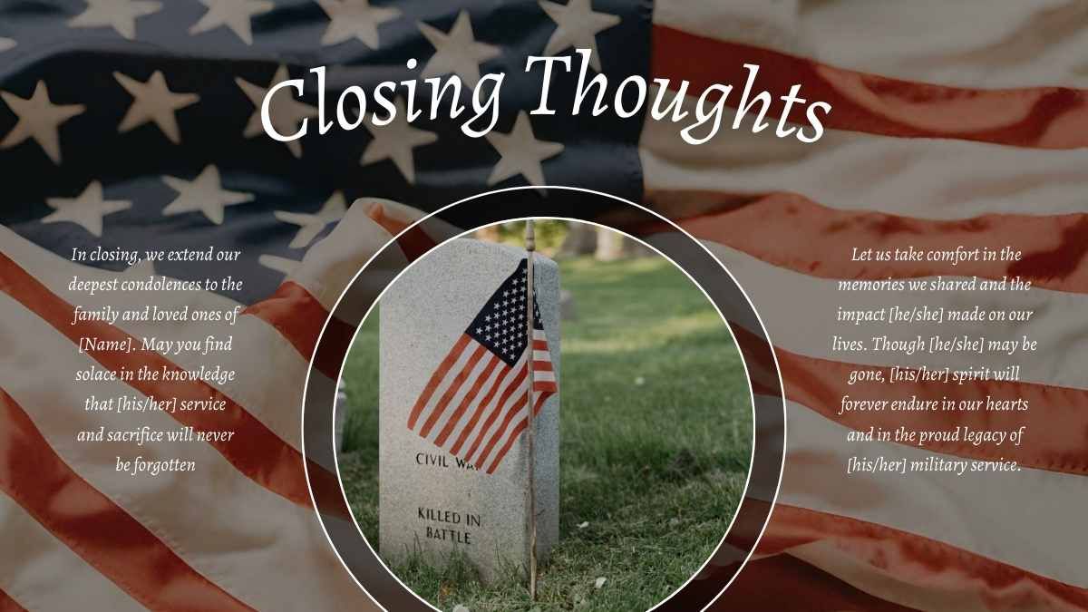 Simple Military Funeral Flag Background - slide 14