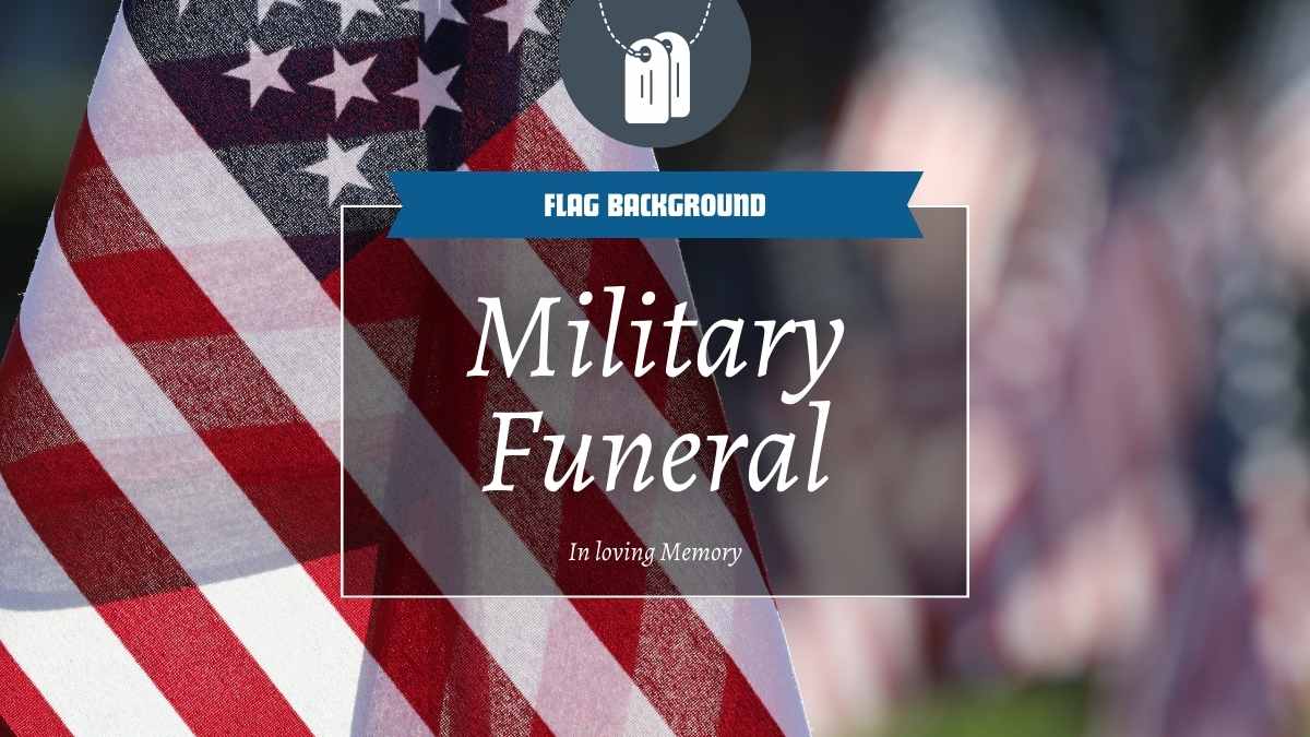 Simple Military Funeral Flag Background - slide 1