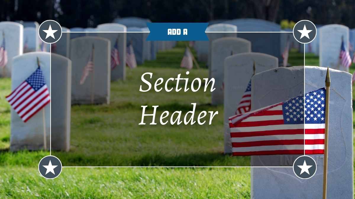 Simple Military Funeral Flag Background - slide 7