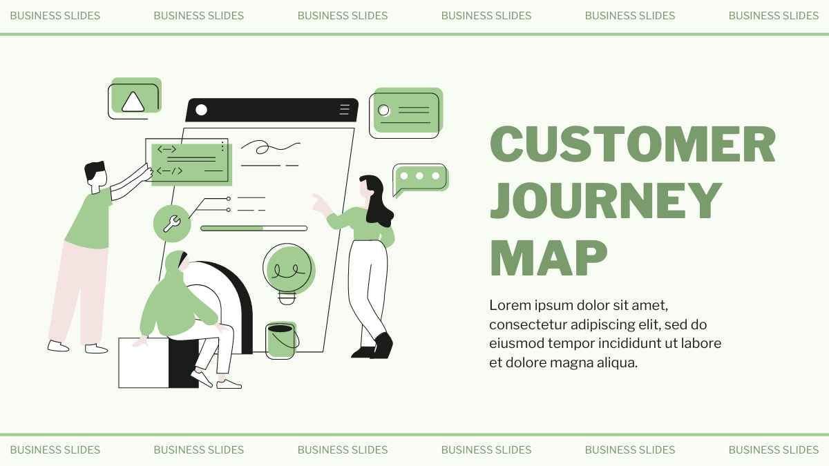 Simple Modern Customer Journey Map Slides - slide 1