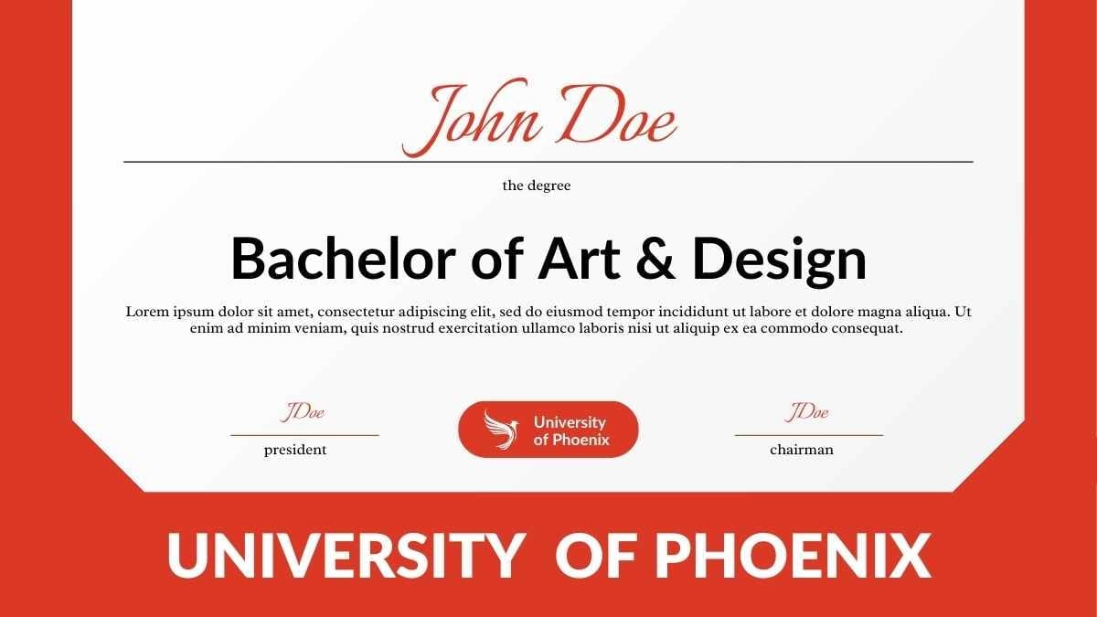 Simple Modern University of Phoenix Diploma Slides - slide 8