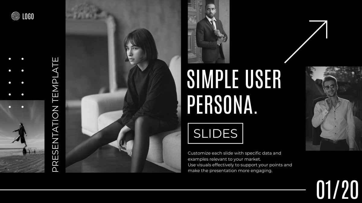 Simple Modern User Persona Slides