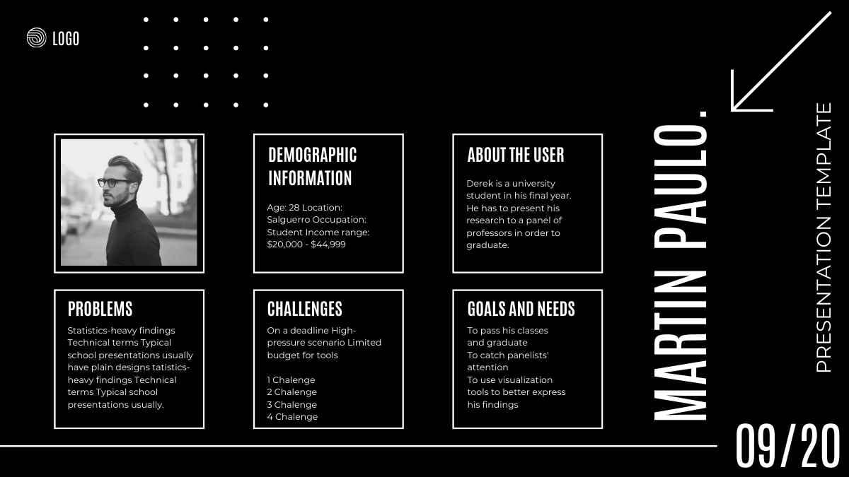 Simple Modern User Persona Slides - slide 9