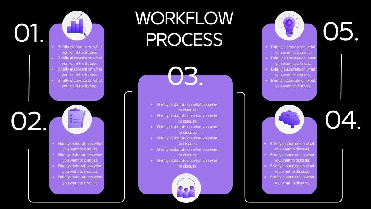 Simple Modern Workflow Process Infographics - slide 2