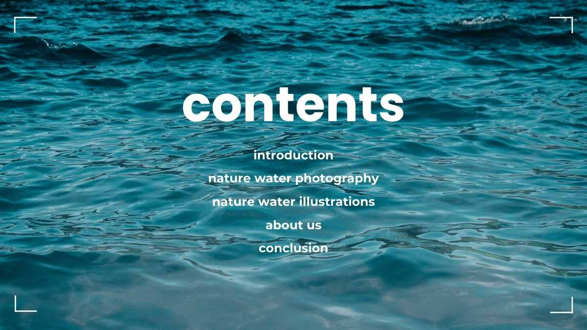 Simple Nature Water Background Slides - slide 2