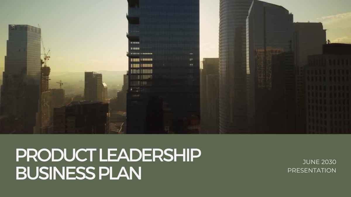 Simple Product Leadership Business Plan - slide 1