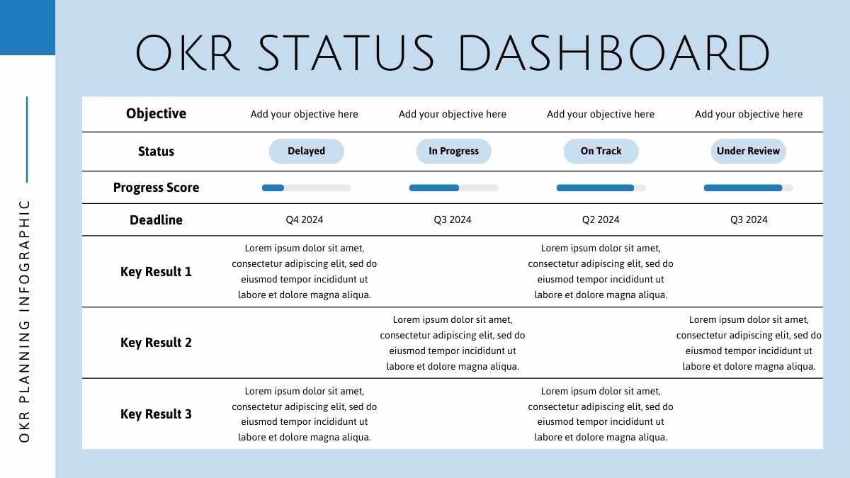 Simple Professional OKR Planning Infographic - slide 11