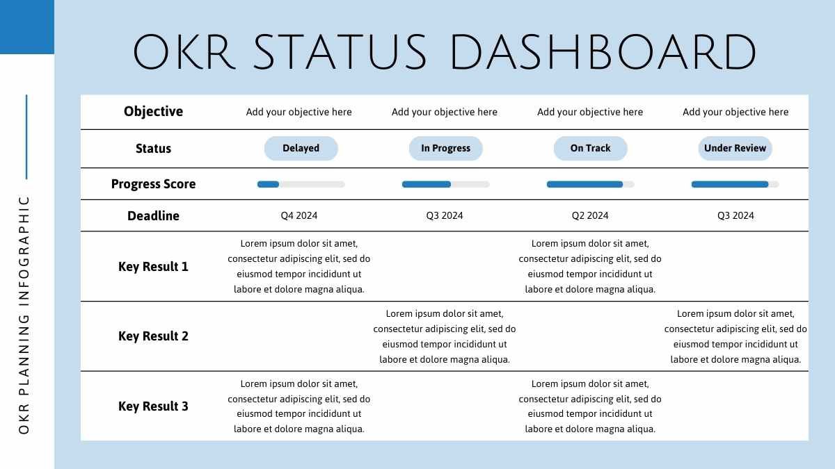 Simple Professional OKR Planning Infographic - slide 11