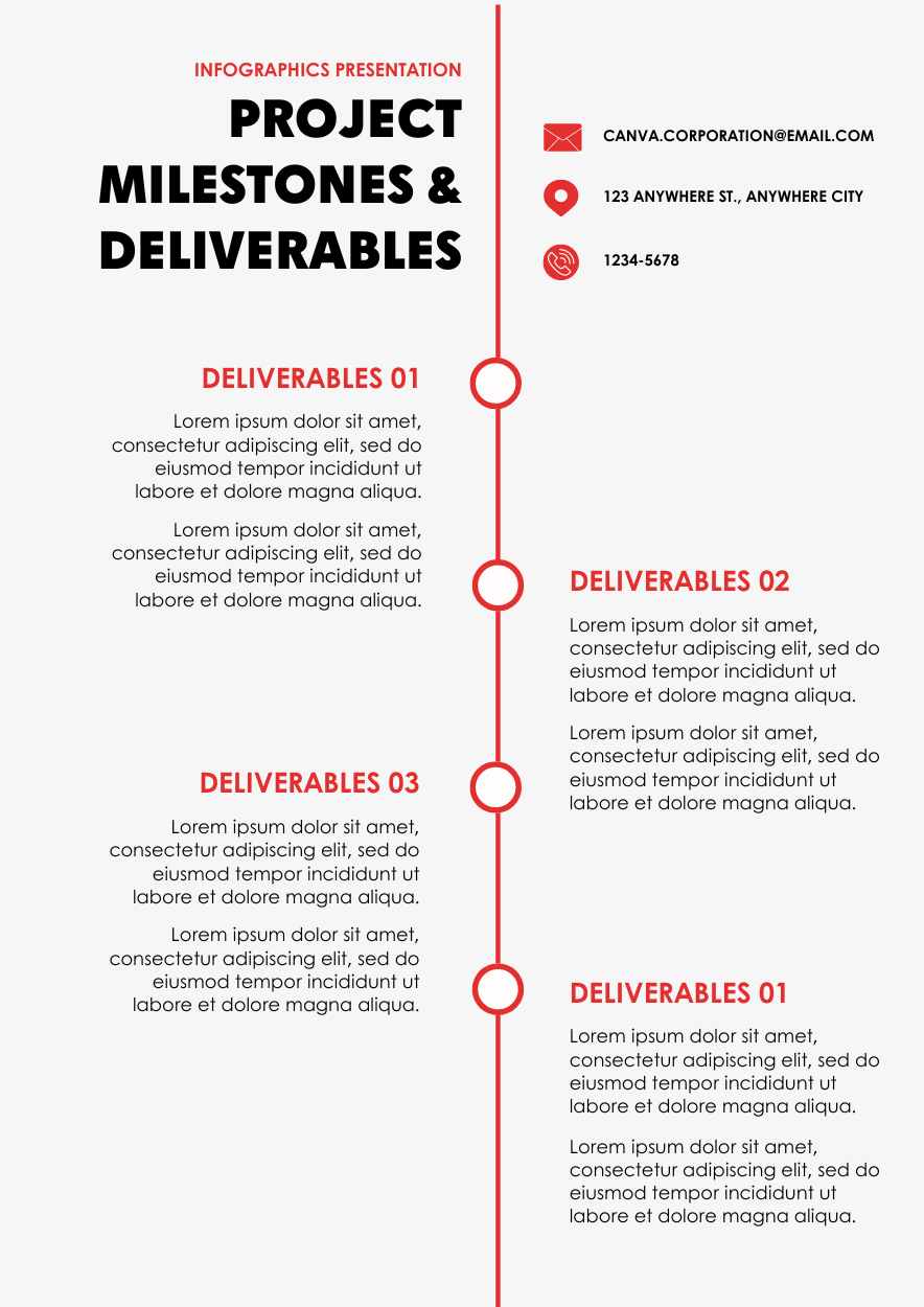 Infografis Sederhana Milestone dan Deliverables Proyek - slide 3