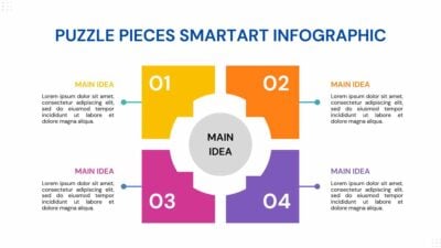 Simple Puzzle Pieces SmartArt Infographic