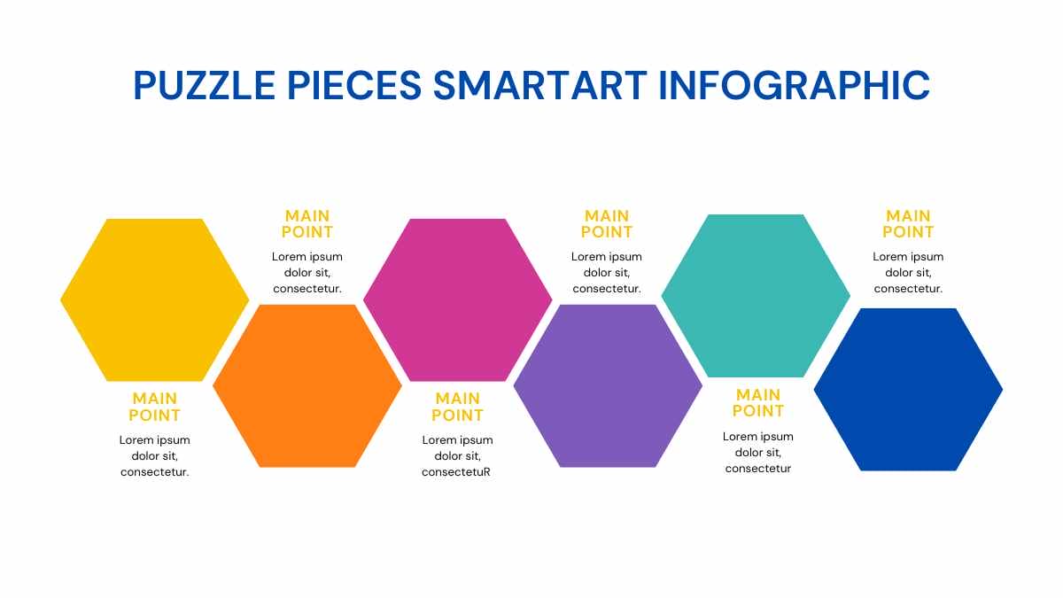 Simple Puzzle Pieces SmartArt Infographic - slide 4