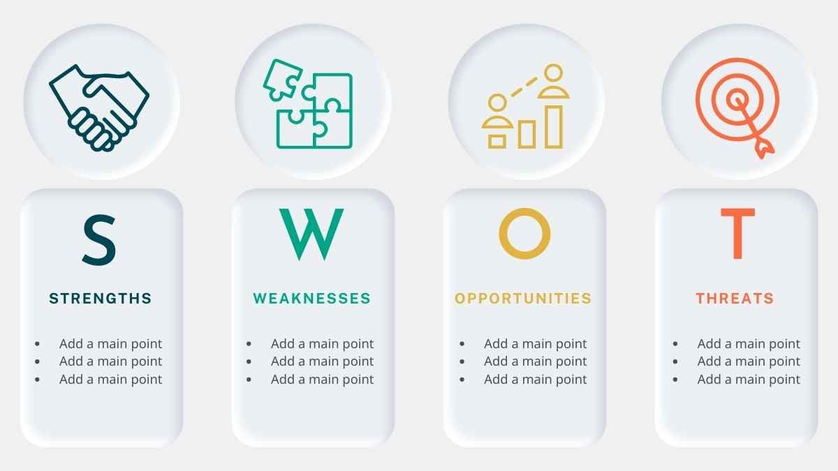 Simple Puzzle SWOT Analysis Slides for Business - slide 11