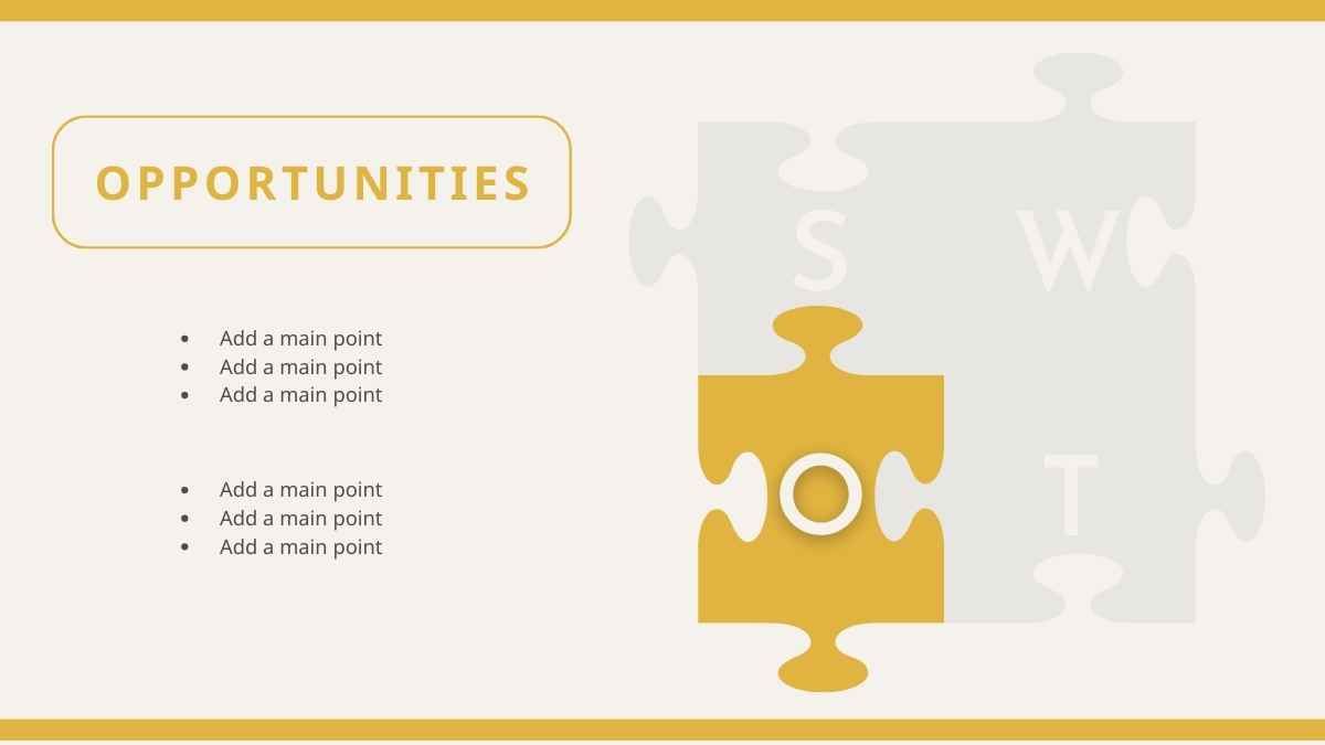 Simple Puzzle SWOT Analysis Slides for Business - slide 4